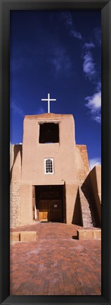 Framed Facade of a church, San Miguel Mission, Santa Fe, New Mexico, USA Print