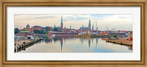 Framed Buildings at the Trave River, Germany Print
