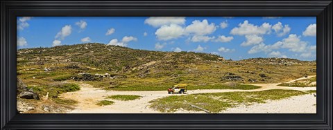 Framed Rugged eastern side of an island, Aruba Print