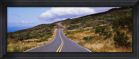 Framed Road passing through hills, Maui, Hawaii, USA Print
