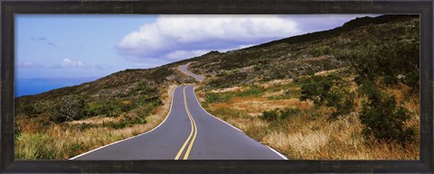 Framed Road passing through hills, Maui, Hawaii, USA Print