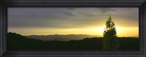 Framed Sunset over Anza Borrego Desert State Park, Borrego Springs, California, USA Print