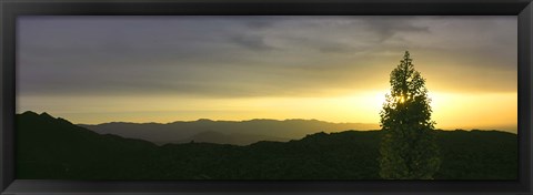 Framed Sunset over Anza Borrego Desert State Park, Borrego Springs, California, USA Print