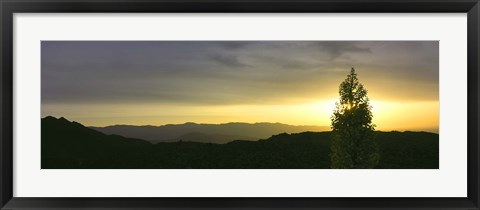 Framed Sunset over Anza Borrego Desert State Park, Borrego Springs, California, USA Print