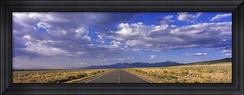 Framed US Highway 160 through Great Sand Dunes National Park and Preserve, Colorado, USA Print