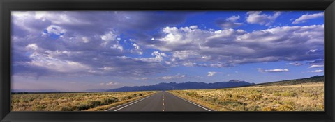 Framed US Highway 160 through Great Sand Dunes National Park and Preserve, Colorado, USA Print