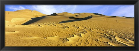 Framed Sand dunes in a desert, Great Sand Dunes National Park, Colorado, USA Print