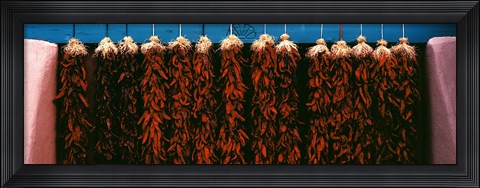 Framed Red peppers drying, New Mexico, USA Print