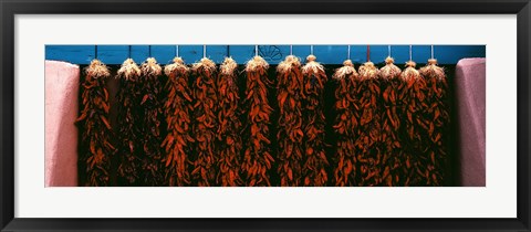 Framed Red peppers drying, New Mexico, USA Print