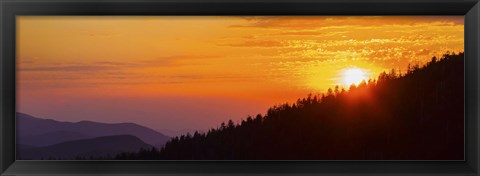 Framed Orange Sunset at Clingmans Dome, Tennessee Print