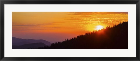 Framed Orange Sunset at Clingmans Dome, Tennessee Print