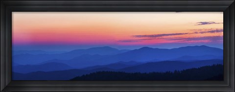 Framed Blue &amp; Pink Sunset at Clingmans Dome,Tennessee Print