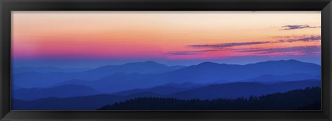 Framed Blue &amp; Pink Sunset at Clingmans Dome,Tennessee Print