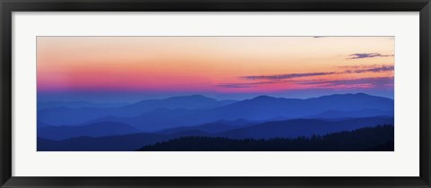 Framed Blue &amp; Pink Sunset at Clingmans Dome,Tennessee Print