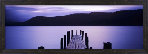 Framed Jetty at Brandelhow Bay, Derwent Water, Lake District National Park, Cumbria, England Print