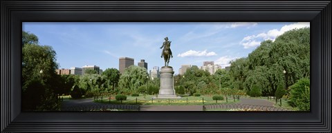 Framed Statue in a garden, Boston Public Gardens, Boston, Massachusetts, USA Print