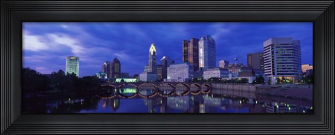 Framed USA, Ohio, Columbus, Scioto River Print