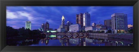 Framed USA, Ohio, Columbus, Scioto River Print