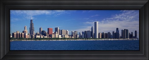 Framed Chicago Skyline from Lake Michigan Print