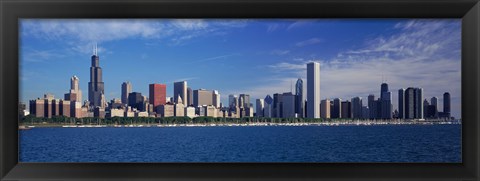 Framed Chicago Skyline from Lake Michigan Print