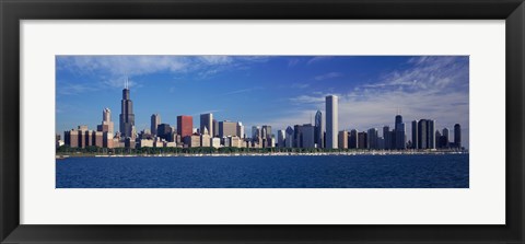 Framed Chicago Skyline from Lake Michigan Print
