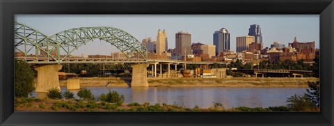 Framed Bridge over a river, Kansas city, Missouri, USA Print