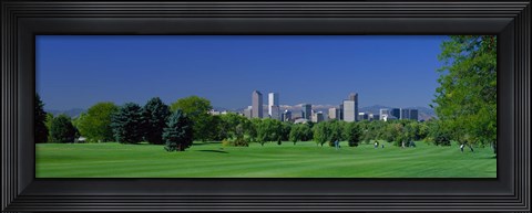 Framed Skyline In Daylight, Denver, Colorado, USA Print