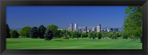 Framed Skyline In Daylight, Denver, Colorado, USA Print