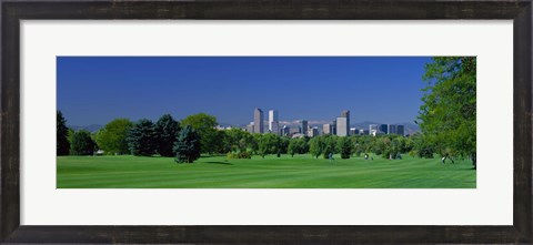 Framed Skyline In Daylight, Denver, Colorado, USA Print