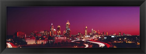 Framed USA, Georgia, Atlanta, night Print