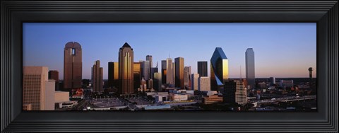 Framed USA, Texas, Dallas, sunrise Print