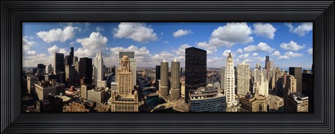 Framed View of Chicago Skyline from Lake Michigan Print