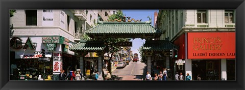 Framed USA, California, San Francisco, Chinatown, Tourists in the market Print