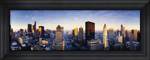 Framed USA, Illinois, Chicago, sunrise Print