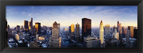 Framed USA, Illinois, Chicago, sunrise Print