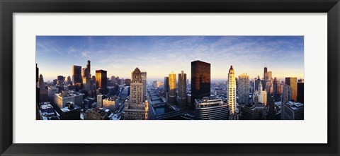 Framed USA, Illinois, Chicago, sunrise Print