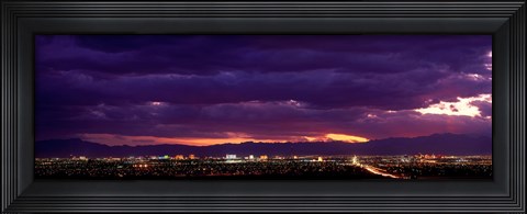 Framed Storm, Las Vegas, Nevada, USA Print