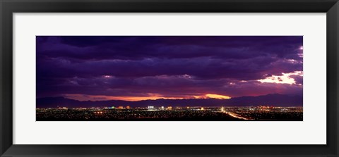 Framed Storm, Las Vegas, Nevada, USA Print