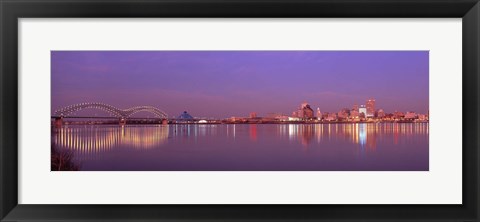 Framed Night Memphis TN Print