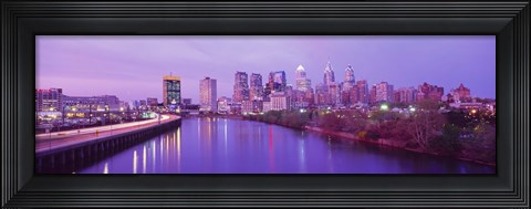 Framed Twilight Philadelphia PA USA Print