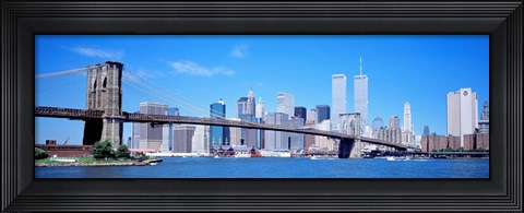Framed New York Skyline with Twin Towers Print