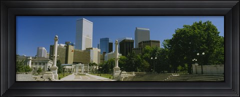 Framed Buildings of Denver Skyline Print