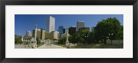 Framed Buildings of Denver Skyline Print