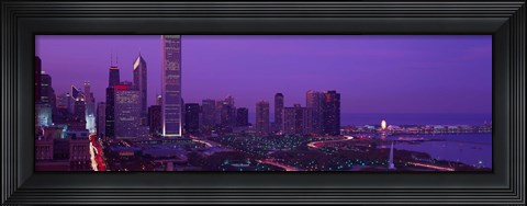 Framed Evening Chicago IL USA Print