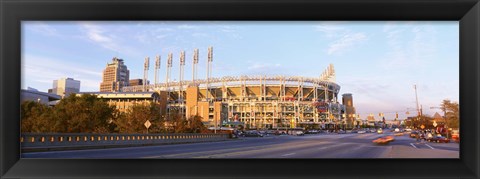 Framed Facade of a baseball stadium, Jacobs Field, Cleveland, Ohio, USA Print