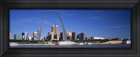 Framed Skyline Gateway Arch St Louis MO USA Print
