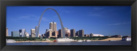 Framed Skyline Gateway Arch St Louis MO USA Print