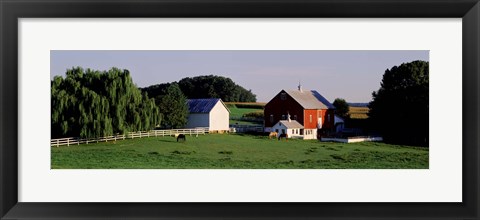 Framed Farm, Baltimore County, Maryland, USA Print