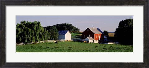 Framed Farm, Baltimore County, Maryland, USA Print