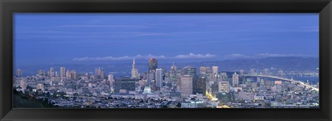 Framed San Francisco cityscape Upper Market California Print